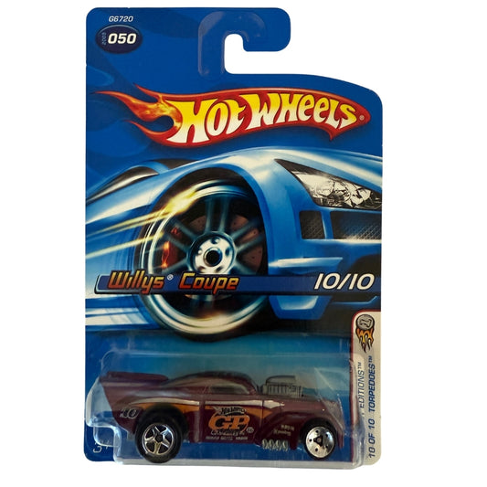Hot Wheels Willys Coupe – 2006 First Editions #050 – Gasser-Style Drag Racer – 10 of 10 Torpedoes Series