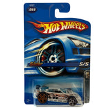 Hot Wheels Slider – 2006 Drift Kings Series #055 – White with Tribal Graphics – Mismatched Wheels JDM Drift Racer