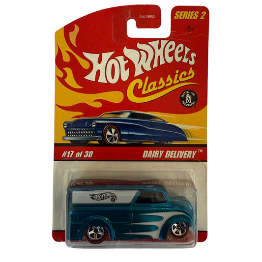 Hot Wheels Classics Dairy Delivery – Series 2 #17 of 30 – Spectraflame Teal – Classic Casting – Collector Favorite – Retro Flames