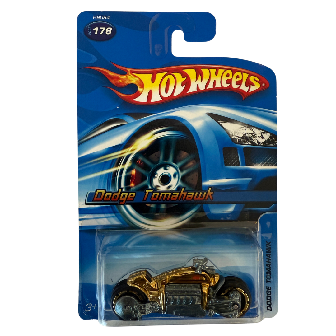Hot Wheels Dodge Tomahawk – 2006 First Editions #176 – Gold & Chrome Motorcycle – Concept V10 Powerbike – Rare Collector Die-Cast