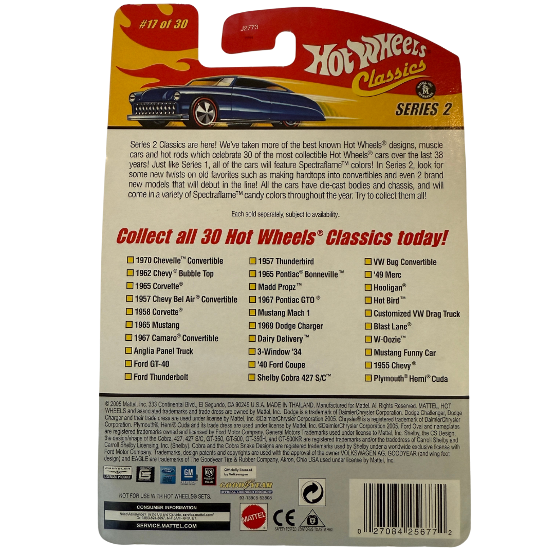 Hot Wheels Classics Dairy Delivery – Series 2 #17 of 30 – Spectraflame Teal – Classic Casting – Collector Favorite – Retro Flames