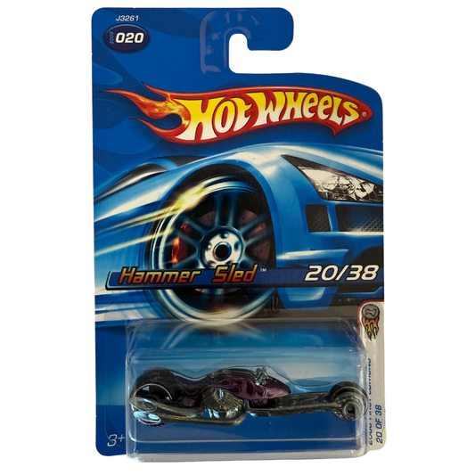 Hot Wheels Hammer Sled – 2006 First Editions #20 – Chrome & Purple Motorcycle – 20/38 – Collector’s Dream – 1st Release of a Custom Bike Legend