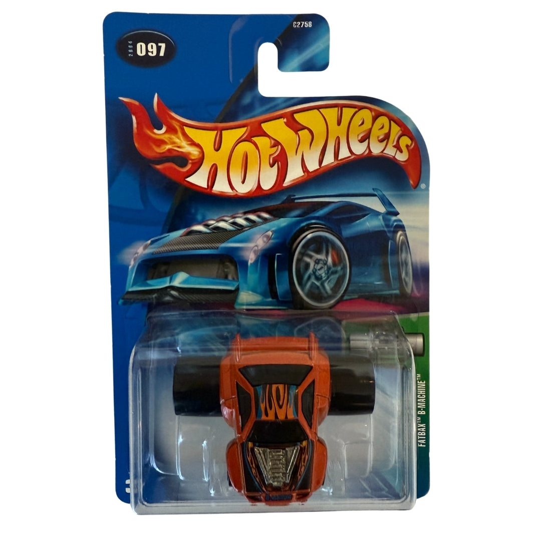 Hot Wheels Fatbax B-Machine – 2004 First Editions #097 – Orange Muscle Concept – Hot 100 Series – Blister Pack Collector’s Gem