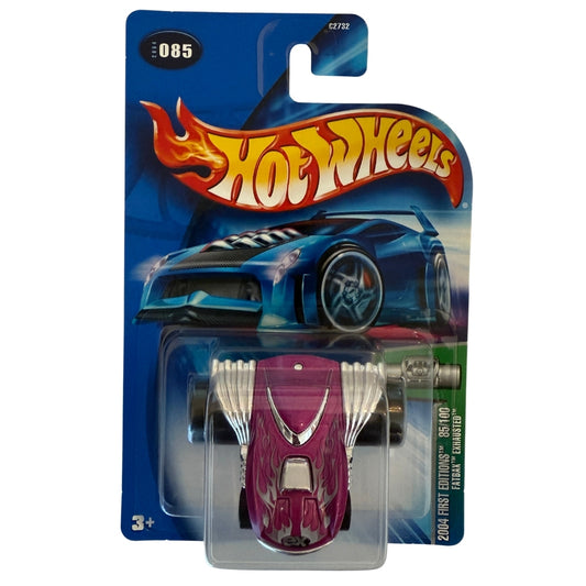 Hot Wheels Fatbax 2004 First Editions #085 – Exhausted™ in Metallic Magenta with Silver Flames – Bold Design from the Fatbax Series – Hot 100 Collection Classic