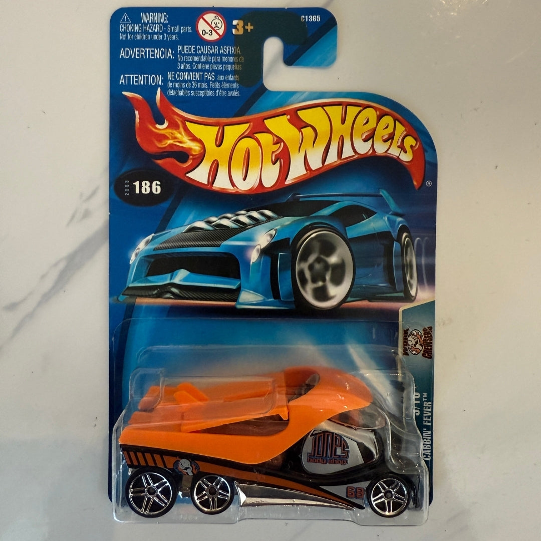 Hot Wheels Cabbin’ Fever – 2003 Work Crewsers #186 – Planet Hot Wheels Series – Bold Orange Cab Design – Workhorse Fantasy Hauler – Rare MOC