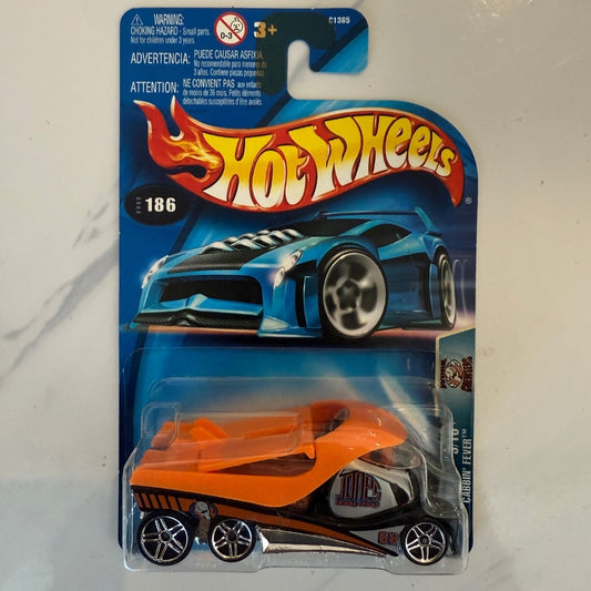 Hot Wheels Cabbin’ Fever – 2003 Work Crewsers #186 – Planet Hot Wheels Series – Bold Orange Cab Design – Workhorse Fantasy Hauler – Rare MOC