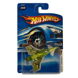 Hot Wheels Poison Arrow – 2005 First Editions #059 – X-Raycers 9/10 – Transparent Green Fighter Jet – Rare Aircraft Casting – Mattel Fantasy Flight Series