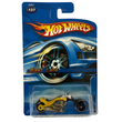 2006 Hot Wheels Blast Lane Motorcycle – Yellow Chrome Chopper | Collector #137 | Die-Cast Bike